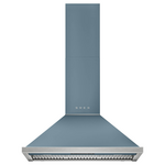 Smeg 90cm Portofino Decorative Wall Rangehood Storm Blue KCU94SBM hero image