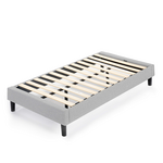 Zinus Curtis Single Upholstered Bed Base Light Grey AU-EFPB-LG-S hero image