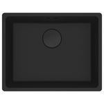 Franke Maris 520mm Single Bowl Flushmount Sink with Extension Drainer Matte Black MRG210-52MB-FPC hero image