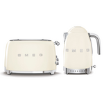 Smeg Temperature Control Kettle and Four Slice Toaster Breakfast Pack Cream KLF04CRAUTSF03CRAU hero image