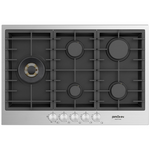 Brohn 75 cm Gas Cooktop Stainless Steel with Black Emamelled Inner Panel BRGC756BSF hero image