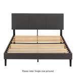 Zinus Single Cambril Bed Frame Fabric Bed Base Upholstered Kids Dark Grey AU-FPPBC1-38S hero image