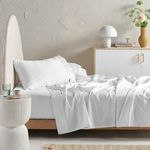 Linen House Augusta 500TC White Split King Sheet Set 01595D052 hero image