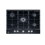 TRINITY 70cm Gas Cooktop 5 Burners Black Glass TRG700BK hero image