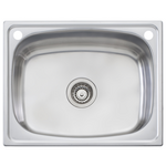 Oliveri 45L Single Inset Laundry Tub With Rinse Bypass Kit And Overflow TI45SOF  hero image