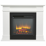 Dimplex 1.5kW Rail Mantle with LED Firebox White RAL15-AU hero image
