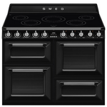 Smeg 110cm Victoria Freestanding Cooker with Induction Hob Black TR4110IBL2 hero image