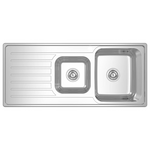 Abey EC 1 and 3/4 Bowl Topmount Sink with Left Hand Drainer EC175R hero image