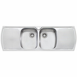 Oliveri MO753 Monet Double Bowl with Double Drainer Topmount Sink hero image