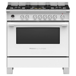 Fisher & Paykel 90cm Series 9 Classic Dual Fuel Freestanding Oven White OR90SCG6W1  hero image
