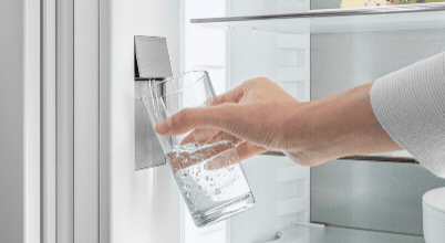 The InfinitySpring water dispenser in Liebherr integrated fridges